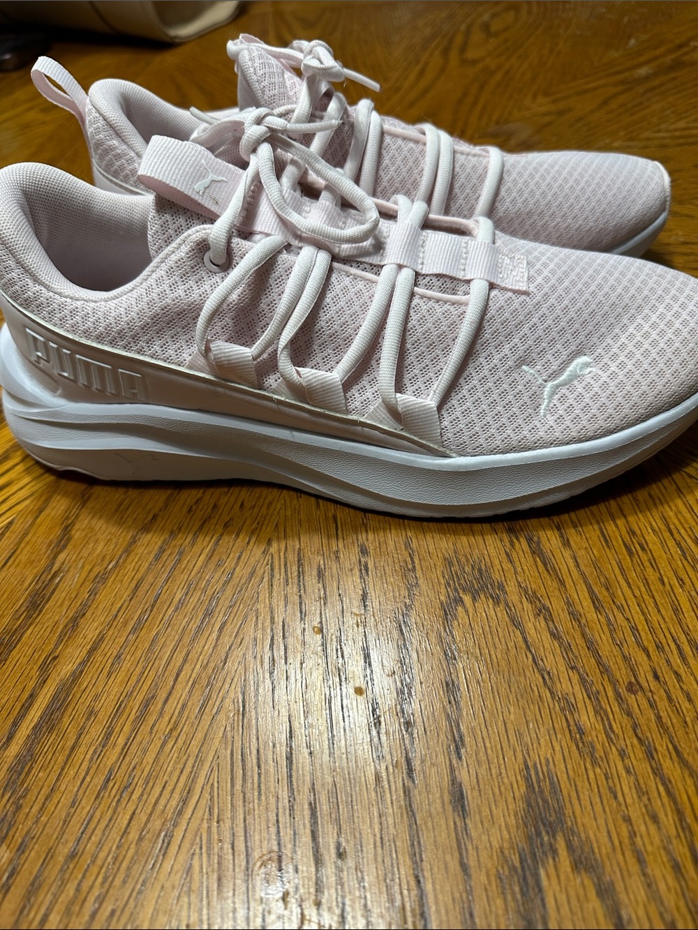 Puma Women's Light Pink Mesh Platform Sneakers